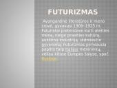 Futurizmas skaidrės 2 puslapis