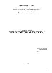 Energetinių išteklių resursai