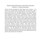 Egzistencijos laikinumas ir gyvenimo trapumas J.Biliūno “Liūdnoje pasakoje” 1 puslapis