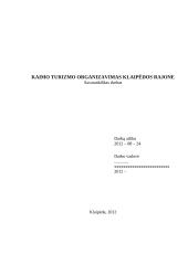 Kaimo turizmo organizavimas Klaipėdos raj.