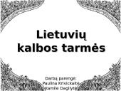 Lietuviu kalbos tarmės skaidrės 1 puslapis