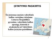Valstybinės kalbos įstatymas, kalbos kultūros paskirtis, objektas 4 puslapis