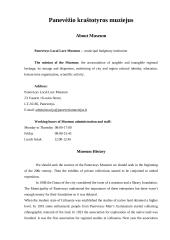 Panevėžio kraštotyros muziejus