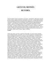 Pagrindinės lietuvių mitinės būtybės