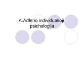 A. Adlerio individualioji psichologija