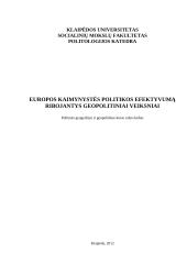 Europos kaimynystės politikos efektyvumą ribojantys geopolitiniai veiksniai