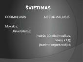 Lietuvos švietimo sistemos samprata. Švietimo lygmenys 6 puslapis