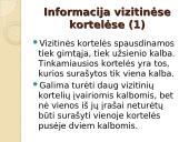Vizitinės kortelės skaidrės 12 puslapis