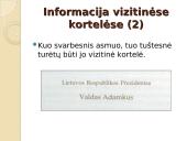 Vizitinės kortelės skaidrės 13 puslapis