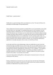 Mobile phone is a good technology