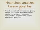 Finansų analizės objektas ir turinys 3 puslapis