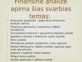 Finansų analizės objektas ir turinys 6 puslapis