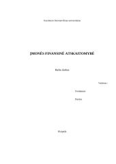 Įmonės finansinė atskaitomybė