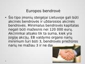 Teisinis subjektas – įmonė. Teisiniai įmonių tipai Lietuvoje ir jų palyginimas 13 puslapis
