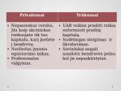 Teisinis subjektas – įmonė. Teisiniai įmonių tipai Lietuvoje ir jų palyginimas 8 puslapis