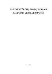 ES struktūrinių fondų parama Lietuvos verslui 2007-2013