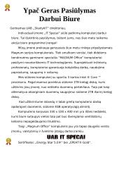 Kompiuterių įrangos pasiūlymo sudarymas