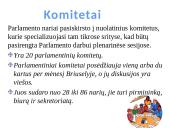 3 pagrindinių ES institucijų (EK, ET ir EP)  funkcijos ir veikimo mechanizmas 18 puslapis