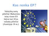 3 pagrindinių ES institucijų (EK, ET ir EP)  funkcijos ir veikimo mechanizmas 4 puslapis