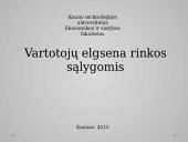 Vartotojų elgsena rinkos sąlygomis skaidrės