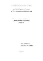 Elektrinis automobilis. Referatas