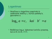 Logaritminė funkcija skaidrės 2 puslapis