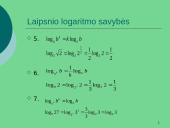 Logaritminė funkcija skaidrės 8 puslapis