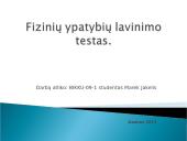Fizinių ypatybių lavinimo testas