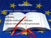 Europos Sąjunga skaidrės 2 puslapis