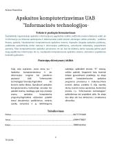 Apskaitos kompiuterizavimas UAB "Informacinės technologijos" 2 puslapis
