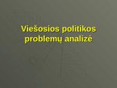 Viešosios politikos problemų analizė
