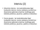 Informacija apie kokybinio tyrimo atlikimą, pavyzdžiai 16 puslapis