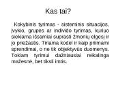 Informacija apie kokybinio tyrimo atlikimą, pavyzdžiai 3 puslapis