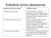 Informacija apie kokybinio tyrimo atlikimą, pavyzdžiai 8 puslapis