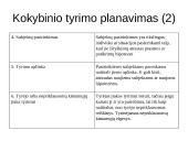 Informacija apie kokybinio tyrimo atlikimą, pavyzdžiai 9 puslapis