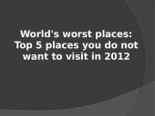 World's worst places