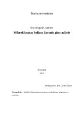 Mikroklimatas Juliaus Janonio gimnazijoje