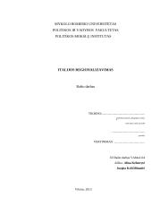 Italijos regionalizacija