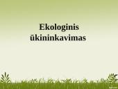 Darbas apie ekologinį ūkininkavimą