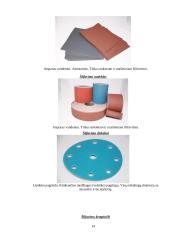 Šlifavimo įrankiai. Šlifavimo juostos paruošimas darbui. Pasirinktos firmos šlifavimo įrankių pristatymas 14 puslapis