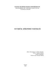 Sutarčių aiškinimo taisyklės referatas