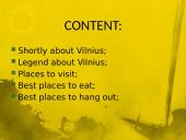 English presentation about Vilnius 2 puslapis