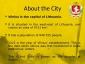English presentation about Vilnius 3 puslapis