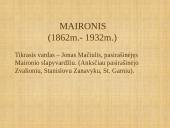 Lietuvos praeitis - svarbiausia Maironio lyrikos tema 3 puslapis