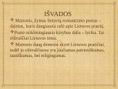 Lietuvos praeitis - svarbiausia Maironio lyrikos tema 8 puslapis