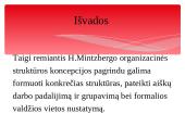 Pagrindiniai organizacijų tipai pagal H. Mintzbergą 11 puslapis