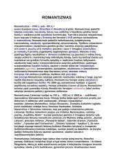 Romantizmas ir jo šakos