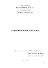 Hospitalinė higiena ir profilaktika