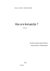 Kas yra korupcija?