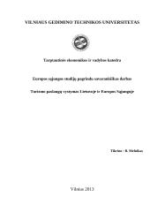 Europos Sąjungos studijų pagrindų savarankiškas darbas